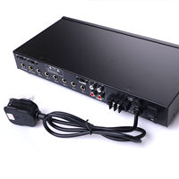 MiTEC ac dc power pre-amplifier DC 24V 220VAC audio PA Mic Preamplifier mikrofon sebelum amplifier 8 input