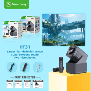 HT31 โปรเจคเตอร์คาราโอเกะสามในหนึ่งเดียวแอนดรอยด์ 1080P HD ขาตั้งแบบปรับได้ไมโครโฟนคู่โฮมเธียเตอร์วิดีโอบีมเมอร์ความบันเทิง - Product Image 1