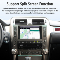 Boîtier décodeur de voiture Viknav Lexus GX460 2014-2021 Android 13, Apple CarPlay sans fil, Android Auto, navigation GPS, DSP, tableau de bord