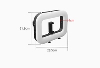 E30 Rechargeable Selfie Portable Anneau Lumineux Réglable Bicolore Lumière de Remplissage Conception Carrée Sans Fil pour la Photographie de Maquillage