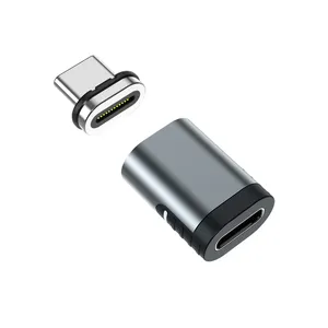 24针C型磁性适配器迷你快速充电USB 4k HD集线器10Gbs数据同步，适用于MacBook华为USB C 3.1直转换器