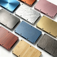 Dompet Paspor Anti-RFID dari Aluminium Alloy, Tempat Kartu, Kapasitas Besar, Pelindung Kartu Kredit, Anti-Scan, Anti-Maling, Tipis