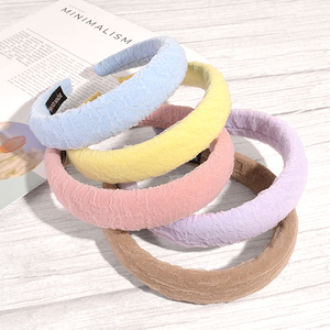 2022 New Wholesale Wrinkle Summer Surface <strong>Cool</strong> <strong>Hair</strong> <strong>Accessories</strong> Girls Colorful <strong>Hair</strong> Bands Sponge Headband - Product Image 3