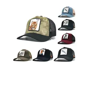 Wholesale New Popular Custom Patch Logo 5 Panel Curved Brim Baseball Mesh Anime Trucker Caps Hat