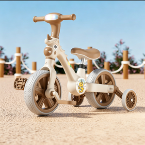 Vélo multifonctionnel pour tout-petits, vélo convertible à équilibre et à pédales avec lumière clignotante, roues épaisses résistantes à l'usure pour garçons et filles - Product Image 6