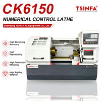 Tour CNC horizontal FANUC CK6150 à broche unique, portée de coupe 500 mm, équipement d'usinage pour atelier