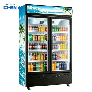 Réfrigérateur Vitrine Vertical OEM à Double Porte Vitrée, <span class=keywords><strong>Sans</strong></span> <span class=keywords><strong>Givre</strong></span>, 4 Étagères Réglables, Faible Niveau Sonore - Product Image 6