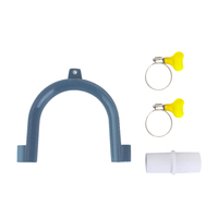 Tuyau de vidange universel YuHeng en plastique PP gris 1,5 m flexible pour machines à laver et sèche-linge, utilisation dans les salles de bain et les toilettes