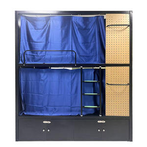 Nouveau lit mezzanine pour étudiant Conception de lit superposé en bois haut avec des caractéristiques similaires à celles d'un hôtel pour les appartements, les auberges de jeunesse ou les hôtels - Product Image 4