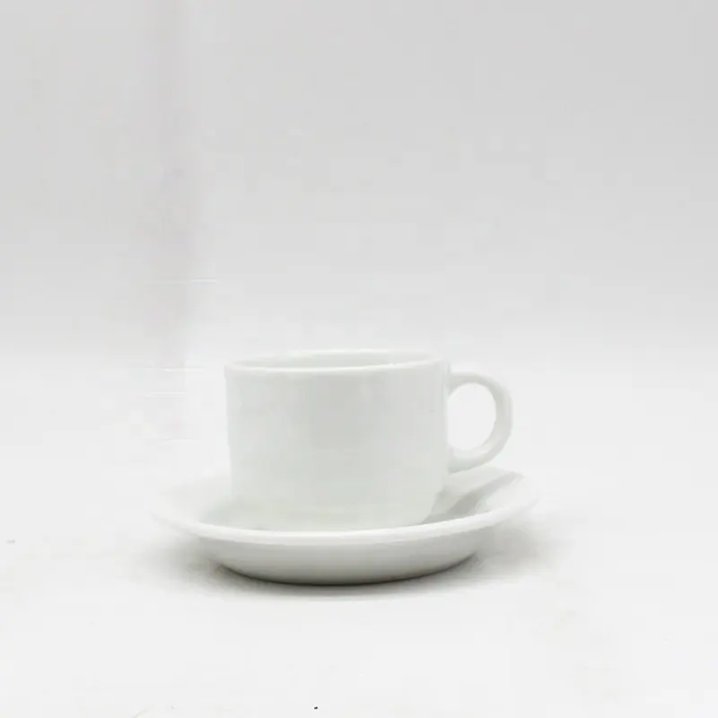 Özel logo seramik espresso bardakları ve altlık set mini promosyon latte çay cappuccino kahve kap seti