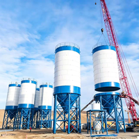 Silo à ciment vertical de 100 tonnes |   Réservoir de stockage de poudre boulonné avec convoyeur à vis pour centrale à béton