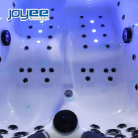 JOYEE Bain intérieur de luxe Baignoire de massage à bulles d'air autoportante en acrylique Baignoire hydro-tourbillon pour 2 personnes