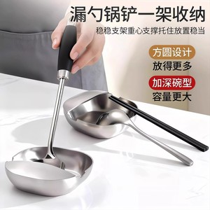 Support d'ustensiles de cuisine en acier inoxydable, support de rangement polyvalent pour cuillère, spatule, baguettes - Product Image 3