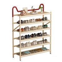 Nouvelle armoire à chaussures compacte et peu encombrante pour entrée, meuble à chaussures multi-niveaux en acier carbone sur pied pour la maison