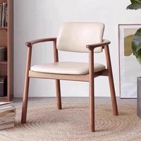 Nouvelles chaises de salle à manger en bois massif de style chinois, accoudoirs haut de gamme, design en bois naturel, finition noyer, mobilier doux pour la maison et le bureau