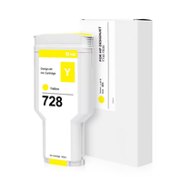 Cartouche d'encre pigmentée couleur pleine 300 ml PFI-728 avec puce pour imprimantes HP T850 T950