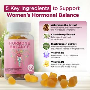 Compléments alimentaires pour le syndrome prémenstruel, vente directe d'usine Chinaherbs, bonbons gélifiés pour l'équilibre hormonal féminin, pour maintenir la santé reproductive - Product Image 2