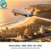 Professioneller Chinesischer Luftfrachtspediteur nach Spanien MAD BCN LIS OPO, CIF/CFR Lieferung zum Flughafen
