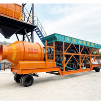 Centrale à béton mobile JZM2500 sans fondation, ligne de production de béton prêt à l'emploi 70m³/h avec moteur, type tambour, à vendre