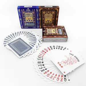 YAZ Poker Karten OEM Hochwertige wasserdichte Plastik Poker Spielkarten Benutzer definierte Casino Poker Spielkarten Set Double Box Sets