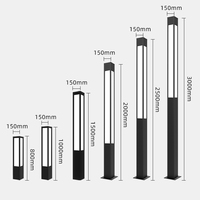 Éclairage extérieur LED, lampadaire 30W 60W, profilé en aluminium, poteau de 0,8m à 3m, pour cour, allée, pelouse, entrée de garage, personnalisation en usine
