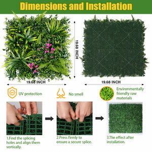 P206 tùy chỉnh giả cây xanh gỗ Hoàng Dương hàng rào tổng hợp cỏ nhựa nhân tạo thực vật tường cho ngoài trời trong nhà trang trí nội thất - Product Image 5