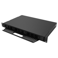 Rak Jaringan Luar Ruangan Mini yang Dapat Dipasang di Rak, Panel Patch Fiber Optik FTTH 24-Core LC/SC FC 36/72-Core 1U, Kotak Putar Baja Dingin