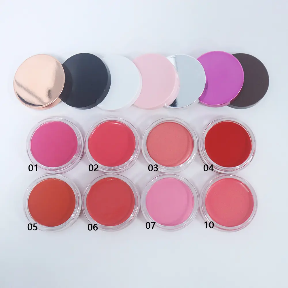 Marca Monochrome Muy pigmentado Shimmer Matte Blush Cream Etiqueta privada Bajo MOQ