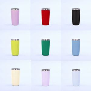 Gobelet isotherme en acier inoxydable à double paroi de 10 oz (300 ml) avec couvercle, personnalisable avec logo - Product Image 6