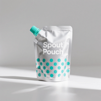 Pochette à bec en matériau écologique personnalisée pour l'emballage de lait liquide Pochette à bec de cornue sans Bpa Feuille d'aluminium à 4 couches pour aliments pour bébés