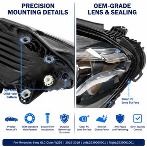 Phare LED en gros pour <span class=keywords><strong>Mercedes</strong></span> <span class=keywords><strong>Benz</strong></span> Classe GLC W253 2016-2019 OE 2539060901 2539061001 Qualité supérieure Approuvé 100% testé - Product Image 4