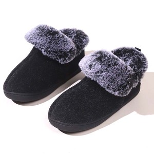 Wholesale Winter <strong>Felt</strong> Plush <strong>slippers</strong> Woolen Heeled Home Shoes Memory Cotton <strong>slippers</strong> - Product Image 3