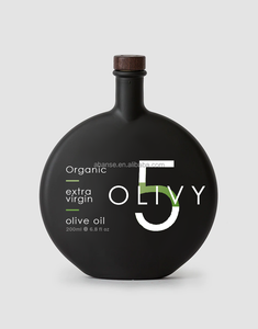 250ml 480ml 8oz 16oz personnalisé noir mat luxe haute qualité bouteille en verre d'huile d'olive extra <span class=keywords><strong>vierge</strong></span> biologique avec <span class=keywords><strong>bouchon</strong></span> en liège - Product Image 1