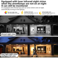 Lampe solaire LED 5G avec caméra CCTV, batterie grande capacité, étanche IP65, détection de mouvement, alarme, carte SD 8MP, jardin, 5 ans