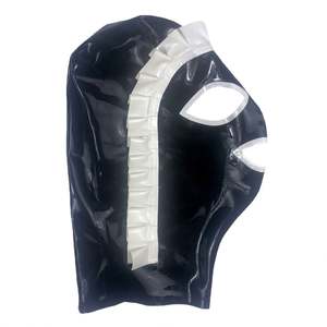 Latex Hood Rubber Cap Maid Style Party Role Play Halloween Cat <strong>Clothes</strong> Club <strong>Clothes</strong> - Product Image 2