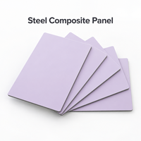 Panneau composite en acier ivoire 4 mm 1220x2440 mm pour façades de bâtiments commerciaux