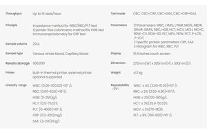 جهاز دايميند DP-H10 للتشخيص البيطري الآلي، محلل الدم للحيوانات الأليفة، يقيس SAA وCRP وCBC، معتمد من CE - Product Image 4