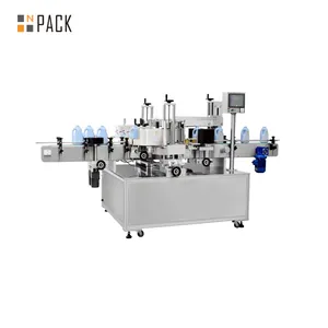 Npack Machine applicateur d'étiquettes de bouteilles en verre ovales industrielles avant et arrière de haute précision entièrement automatique