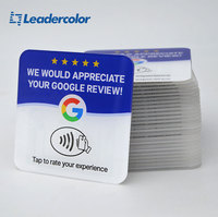 Tarjeta de reseñas de Google NFC de acrílico personalizada, placa de reseñas RFID programable y reutilizable para comercios minoristas y hostelería