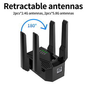 Répéteur <span class=keywords><strong>WiFi</strong></span> Professionnel Double Bande 1200 Mbps avec 4 Antennes Externes à Gain Élevé, Répéteur Intelligent Personnalisé - Product Image 3