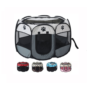 Corral Plegable Metálico para Mascotas ADZIA, Impermeable, Fácil de Montar, Seguro para Gatos/Perros/Conejos, Uso Interior/Exterior - Product Image 2