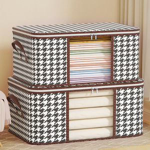 Clothing Organizer <b>Storage</b> <b>Box</b> 50L 75L Rectangle Foldable With Window And Handle For Bedroom Use - Product Image 2