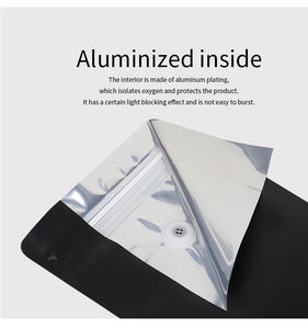 Kantong Kemasan Vertikal Plastik 250g dengan Resleting Samping dan Katup Doypack untuk Penyimpanan Biji Kopi, Makanan Hewan Peliharaan, Permen Karet - Product Image 3