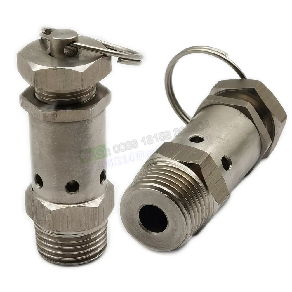 Válvula de segurança para compressor de ar, válvula de aço inoxidável para alívio de pressão, 1/4 "/1/2" bspp 1 2 3 4 5 6 barra 0.5-10 barras ss304