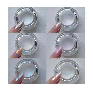 1 pot de <span class=keywords><strong>poudre</strong></span> miroir scintillante effet argent métallique, <span class=keywords><strong>poudre</strong></span> chromée, paillettes, <span class=keywords><strong>poudre</strong></span> acrylique pour ongles effet aurore magique nacré - Product Image 2