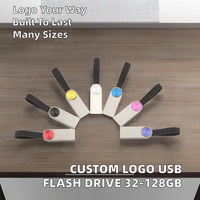 Nouvelle clé USB miniature en métal KDATA avec logo personnalisé, 64 Go, USB 2.0