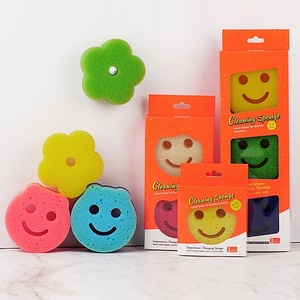Éponge de nettoyage de cuisine multi-formes, douce dans l'eau chaude, éponge souriante, non-abrasive - Product Image 2