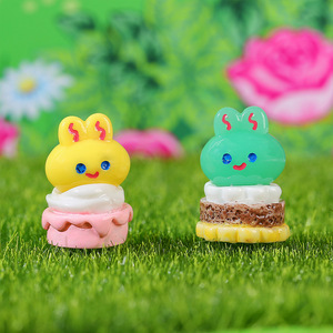 Adorable Juguete de Cabeza de Conejo de Dibujos Animados, Miniatura para Decoración de Casa de Muñecas, Adorno de Escritorio - Product Image 2