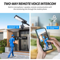 Lampadaire solaire LED intelligent étanche IP65 avec caméra de sécurité WiFi 4G pour route, villa, parking, projet extérieur communautaire