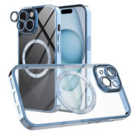 Étui de galvanoplastie de charge sans fil magnétique officiel d'origine pour accessoires de couverture de téléphone arrière Iphone 16